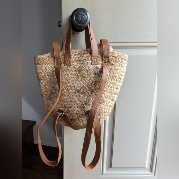 XIX Palms Beachly The Shore Break Jute Insulated Picnic Cooler Backpack NWT - Picture 8 of 11